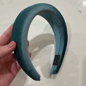 Teal padded velvet headband 🧚🏻‍♀️✨